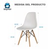 ShopMall Set De 4 Sillas Eames Modernas Minimalistas Casa -