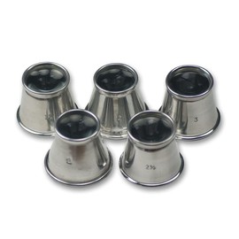 Aluminium Loupe eyeglass set of 5 different strengths watchmakers repairs tool