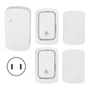 Self Powered Doorbell Set 2 Transmitter Long Range 38 Ringtones
