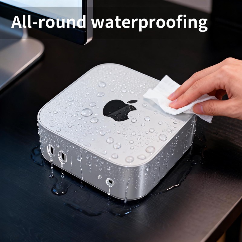PHIXERO TPU Case for Mac mini M4, Protective Cover, All-Round