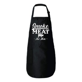 Smoke Meat Not Meth Funny BBQ Grill master Smoker Apron Funny Father's Day Gift