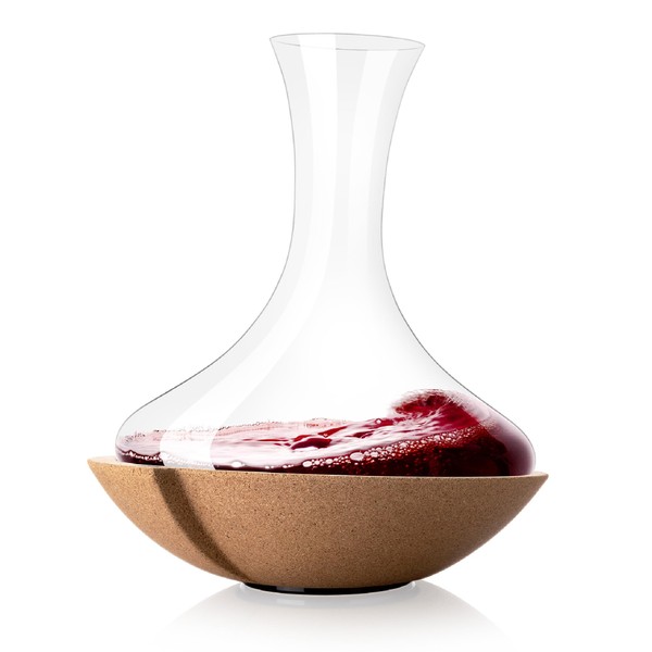 Vacu Vin Swirling Carafe - Crystal Glass Wine Decanter -