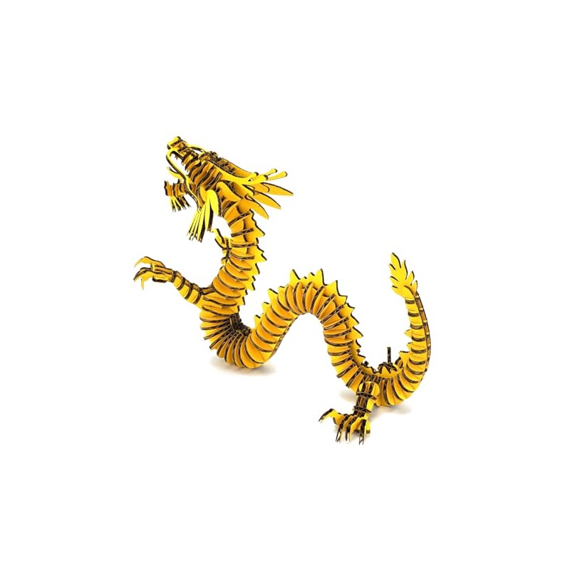 FLATS Dragon 133 Yellow Cardboard Craft Kit
