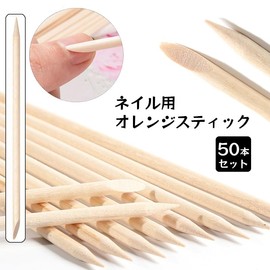 Plus Nao Nail Sticks, Orange Sticks, Set of 50, Wood Sticks, Nail Supplies, Self Nails, Gel Nails, Nail Care, Set of 50