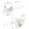 FYTRONDY White Edition Stainless Steel Closet Rod Bracket, U-Shaped Open