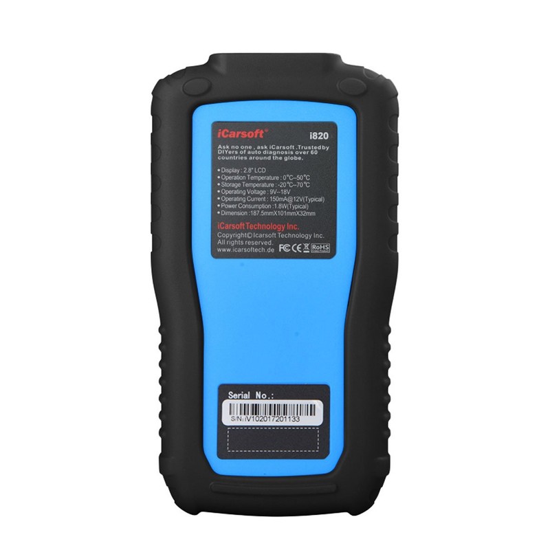 OBDII/EOBD & können motorkontrollleuchte Auto Diagnostic Tool I820 – iCarsoft