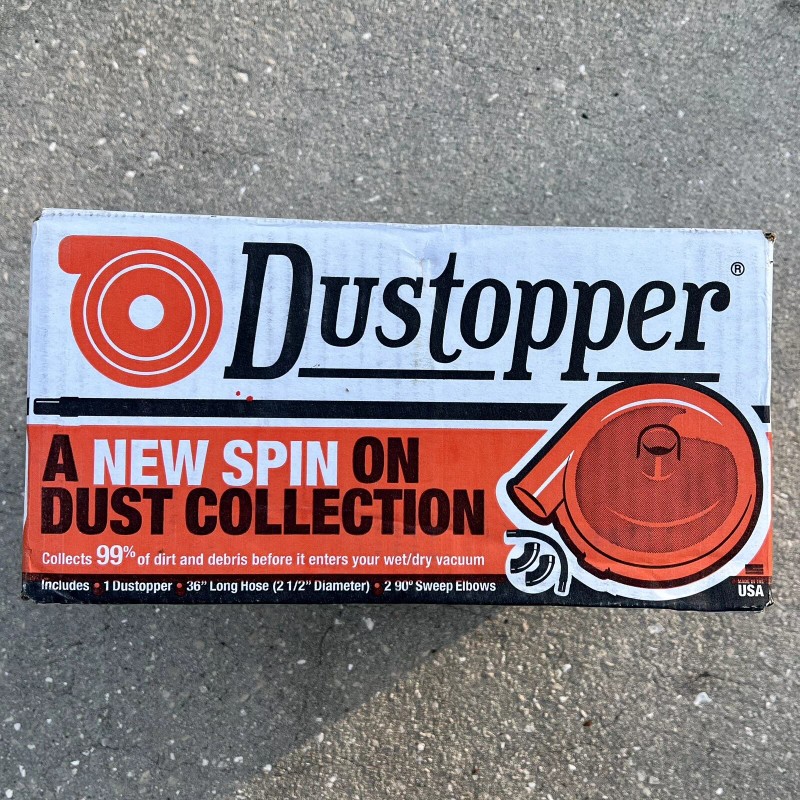 Dustopper High Efficiency Dust Separator, 12” dia., 2.5”x36” Hose, 2