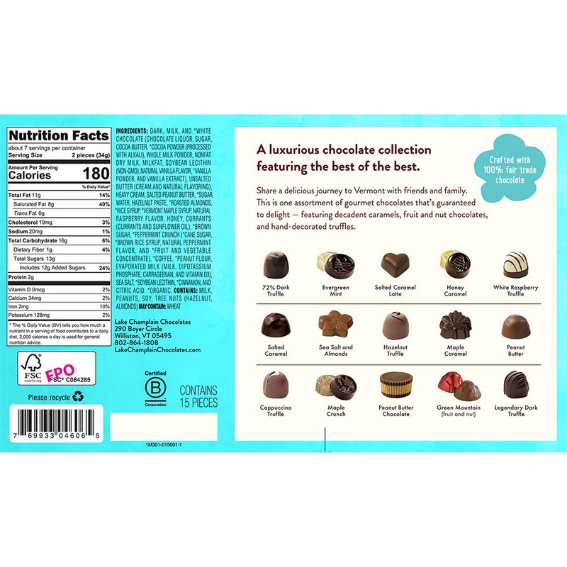 LAKE CHAMPLAIN CHOCOLATES Spring Chocolate Assortment 15-Piece, 9.1 OZ