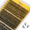 QUEWEL Wimpern-Extensions 30D+40D+50D 3 gemischte Stile Cluster-Lashes, 280 Stück Lash-Extension