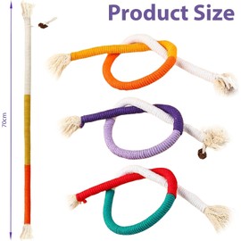 Sazhdmo Cat Rope Toy, 8 Pack Catnip Toy, Cat Teething Rope, Indoor Cat Interactive Cat Toy for Cat Teeth Cleaning, Stress Relief and Chewing