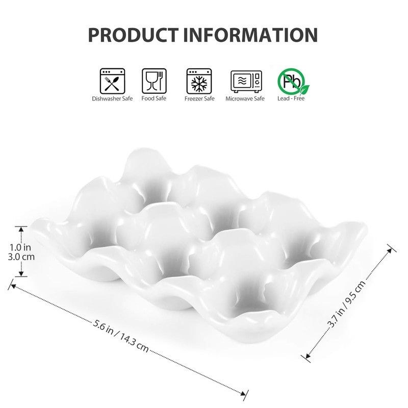 URWOOW Cup Egg Tray Holder (White)