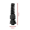 Liyquint 10pcs PG7 Black Cable Gland 3mm-6.5mm Wire Hole Waterproof