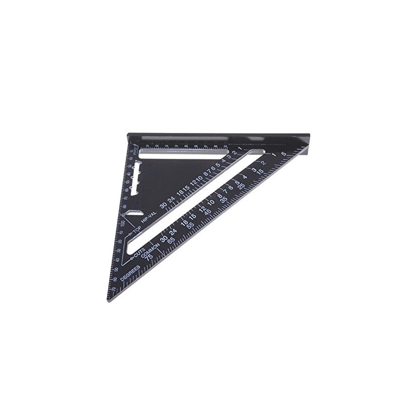 TOOLSTAR Triangle Ruler 12 Inch Aluminum Alloy Triangle Ruler Protractor