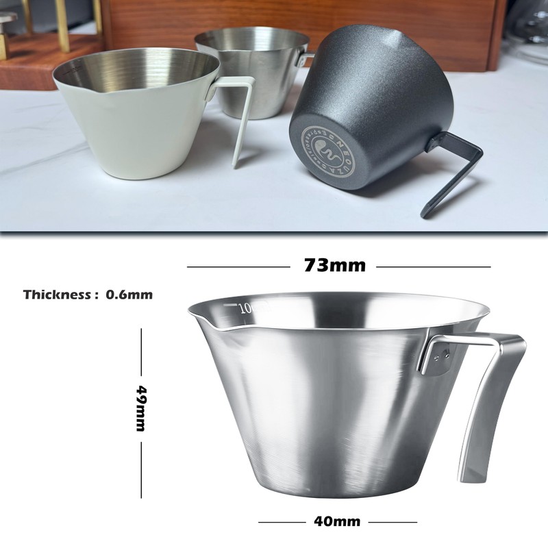 NEOUZA Espresso Shot Cups, 3.4 oz, Espresso Measuring Cup, 2-Pack,