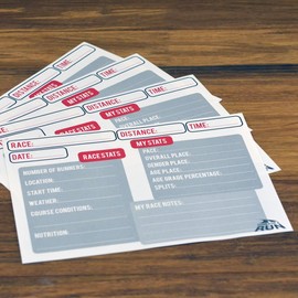 Gone For a Run My Race STATS BibFOLIO Journal Inserts, 9" x 7"- Two Packs of 12