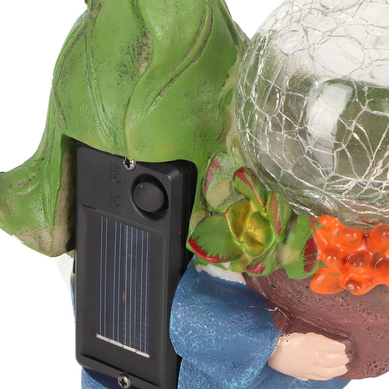 Faceless Doll Statue Exquisite Solar Powered Light Bright Colors Durable