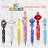 Liplustoyi 10Pcs Glitter Beadable Pen Full Rhinestone Fancy Pens for