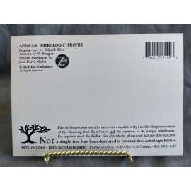 Vintage  African Astrology "THE DISTANCE" 4th October-3rd November Postcard