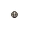 Tandy Leather Factory Concho Antique Silver Screwback 1-inch-Round Rope Edge