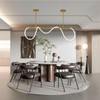 SMG Modern LED Linear Pendant Light for Dining Room, Dimmable