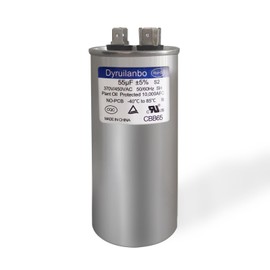 Dyruilanbo 55 uF ±5% 55 mfd ac Capacitor 370/440 VAC 50/60hz CBB65 Round Run Start Capacitor Replacement for AC Motor Run or Fan Start and Cool or Heat Pump Air Conditioner