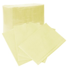 GEN’C BÉAUTY Disposable Dental Bibs 125 pcs 13 X 18 inches Waterproof Bibs for Dental Tattoo Manicure Pedicure (Yellow)