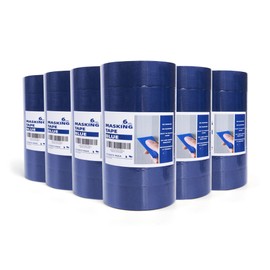 TAPEBEAR Multi-Surface Painter's Tape, UV Anti Residue Free Blue Tape, Wall Painting Masking Tape with Sharp Lines for Indoor Outdoor Painting, 1.41 inch x 60 Yard, 36 Rolls