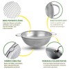 TEAMFAR Strainer, Stainless Steel Kitchen Pasta Strainer with Handles, Micro-Perforated