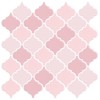 Pink Arabesque Tiles Peel and Stick Backsplash for Kitchen, WalDecoo