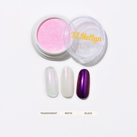 XZMeiLun Pink Purple Pearl Chrome Nail Powder, Big-Capacity2.5g Lridescent Aurora Powder Metallic Mirror Effect Pigment Pearl Glitter Dust Kit, Nail Art, Can mixed With Builder Gel Nail Polish For Use
