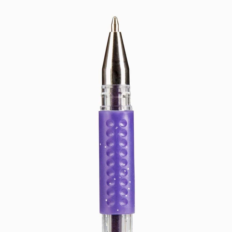 KINGART 400-30 GLITTER Rollerball GEL PENS, 30 Sparkling Colors with