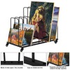 tonchean Art Canvas Storage Rack with Wheels, Metal Painting Storage