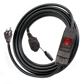 Shengbowi Extension Cord with Switch 14/3 Heavy Duty 3 Prong 15A 125V 8FT