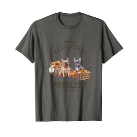 Pumpkin Patch French Bulldog The Original Farm Fresh Fall T-Shirt