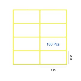 QUJUFIND 180PCS Labels for Storage Bins, 2 X 4 Inch Removable Labels for Storage Bins, Tear Resistant No Residue, Matte White Blank Box Labels for Home, School Business Organization(2''x4'' 180 Pcs)