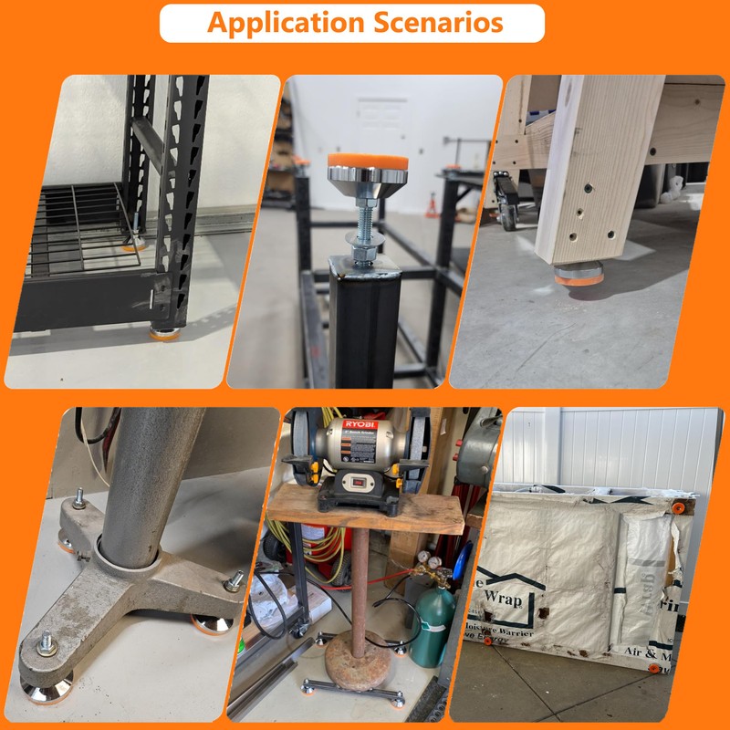 TERMATH Heavy Duty 2000 lb Capacity Stainless Steel Adjustable Leveling