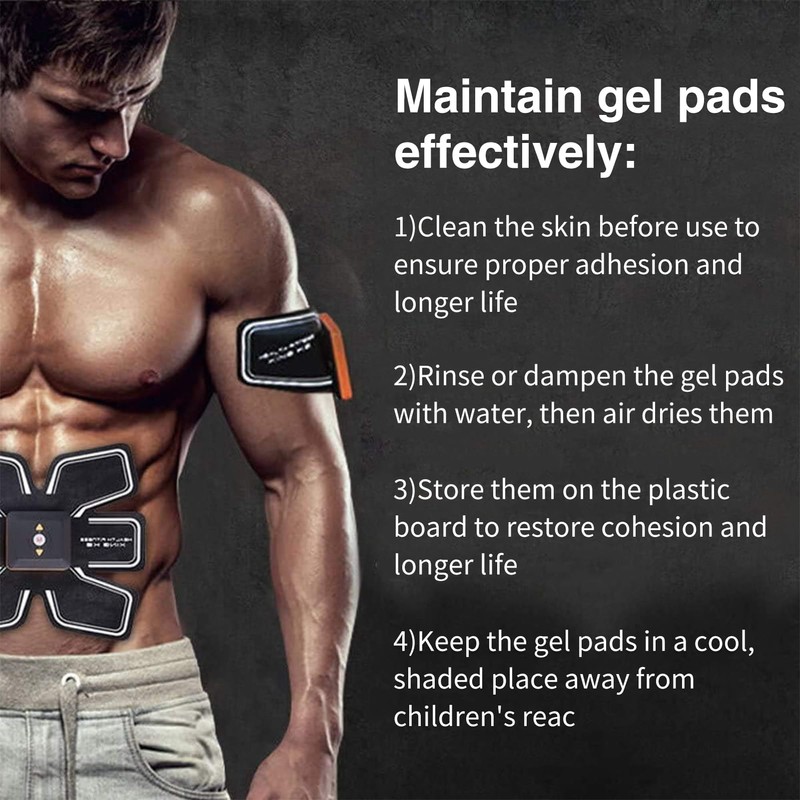 50Pcs Abs Stimulator Training Replacement Gel Sheet Pads for Abdominal