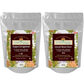 Cape Crystal Brands Value PAK-1: Xanthan Gum + Locust Bean Gum – Ice Cream Stabilizer, Gluten-Free Baking, Sauces, Molecular Gastronomy (8-oz.)
