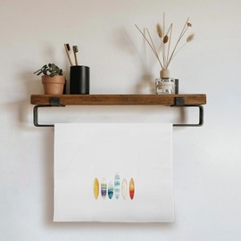 uinwk Surfboard Hand Towels for Bathroom 16x24 - Summer Beach Hand Towels for Bathroom, Coastal Beach Kitchen Towels, Coastal Bathroom Decor, Beach Kitchen Decor, Surfer Gifts