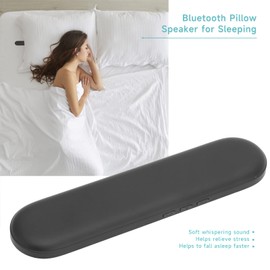 Pillow Speakers Bluetooth, Pillow Speakers, Bluetooth 5.3 Portable Bone Conduction Speaker with Timer Off Function, Mini Pillow Speaker for Adults (Black)