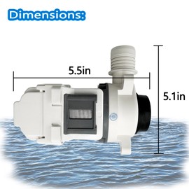 W11399437 W11259498 B25-3A04 Washer Drain Pump Compatible with Whirlpool Kenmore Maytag Crosley Washing Machine Replaces #4961028 AP6974144 PS12731241 EAP12731241