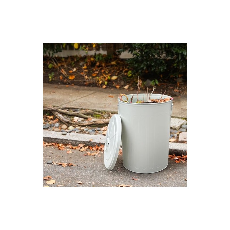 MARKSON 20 Gallon Trash Can, Steel Trash Can with Lid,