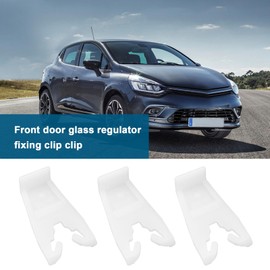 The Lord of the Tools 2 Sets Car Front Door Glass Regulator Mounting Clips Left or Right Front Regulator Repair Kit Clips 7700842241 7700842240 Compatible with Renault Clio II White