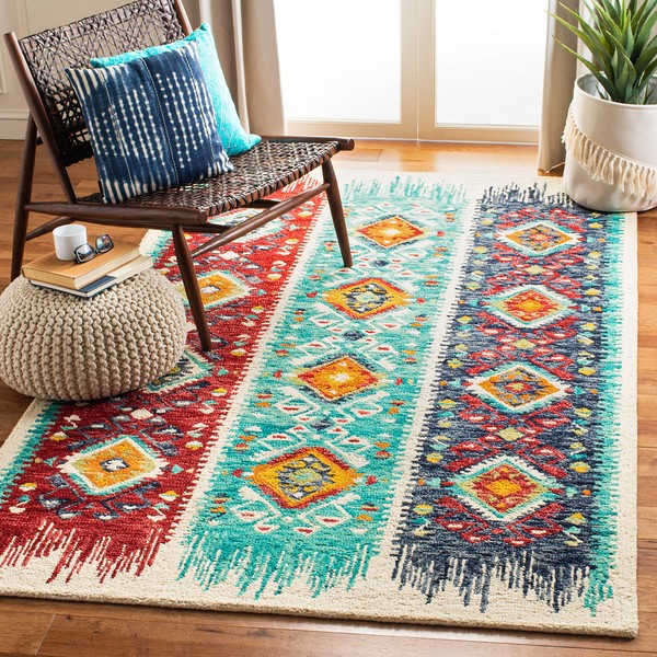SAFAVIEH Aspen Collection Area Rug - 5' x 8', Blue