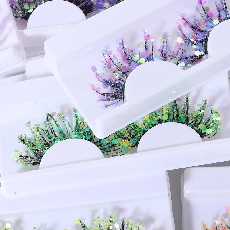 1 Pair 25mm 3D Luminous Mink Lashes Fluffy Dramatic Eyelashes