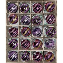 Christopher Radko Shiny Brite 20 Christmas Ornaments 1940's design Pink New