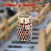 Mosaic Lights Outdoor Hanging Lanterns, Rechargeable Mosaic Solar Lanterns， Outdoor