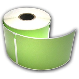10 Rolls of Green Raptor Compatible ID Badge Labels - 2 5/16 x 4" - 300 Badges Per Roll (30256)