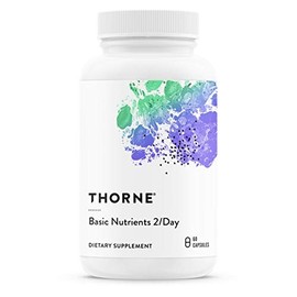 THORNE Basic Nutrients 2/Day - Comprehensive Daily Multivitamin with Optimal Bioavailability - Vitamin & Mineral Formula - Gluten, Dairy & Soy-Free - 60 Capsules - 30 Servings