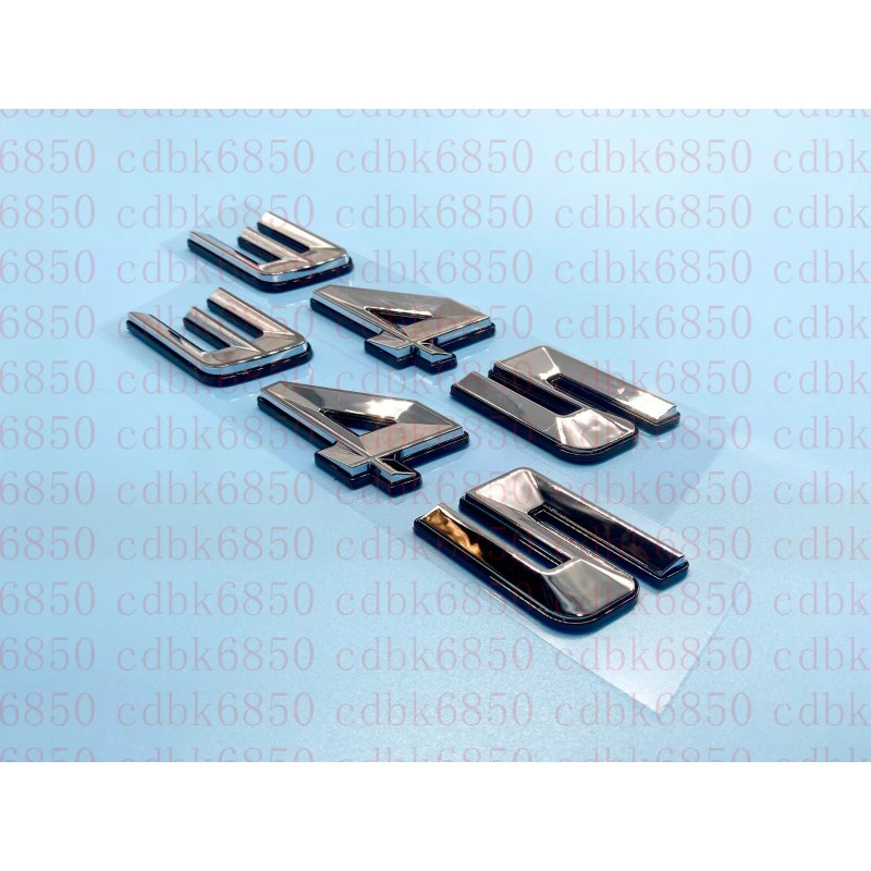 cdbk (2pc) Chrome Black 345 Badge Emblem for MOPAR HEMI